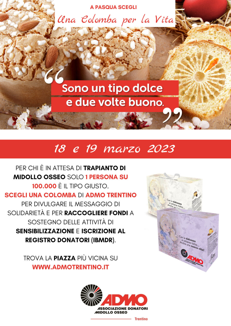 Torna anche in piazza Carera a Pinzolo la campagna di raccolta fondi di ADMO Trentino