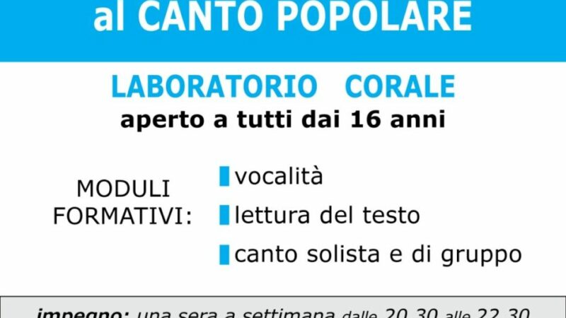 Corso di avvicinamento al Canto popolare