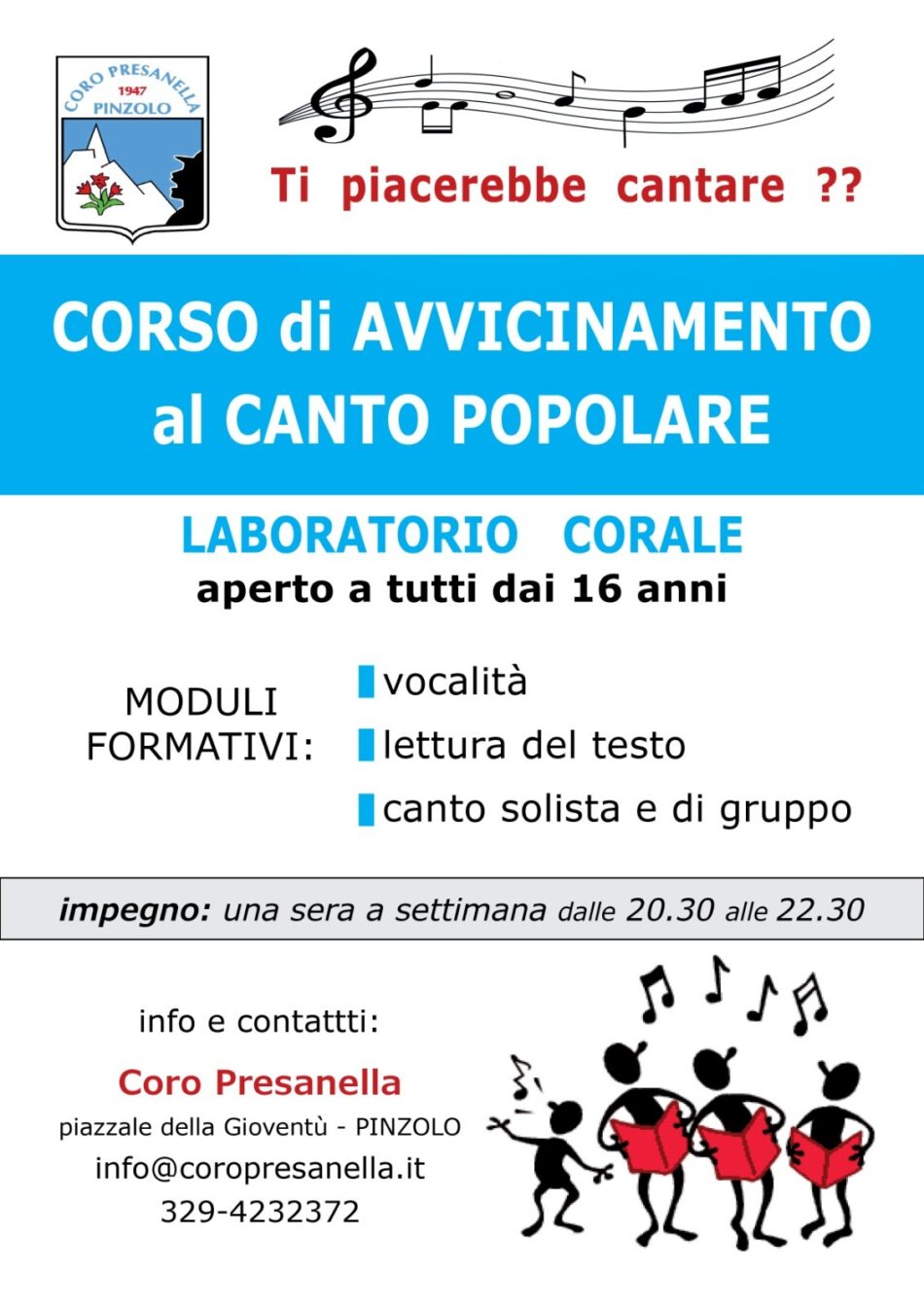 Corso di avvicinamento al Canto popolare