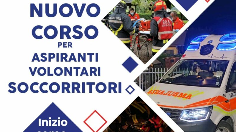 Nuovo corso per aspiranti volontari soccorritori