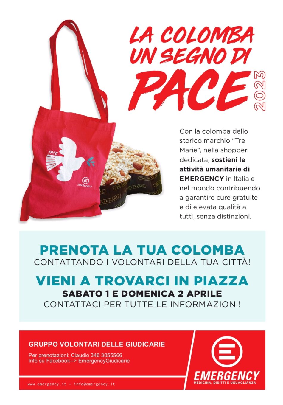 Campagna ‘Colomba della Pace’ 2023 di Emergency