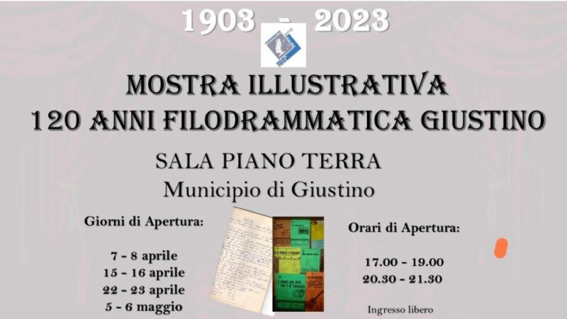 Mostra illustrativa 120 anni Filodrammatica Giustino