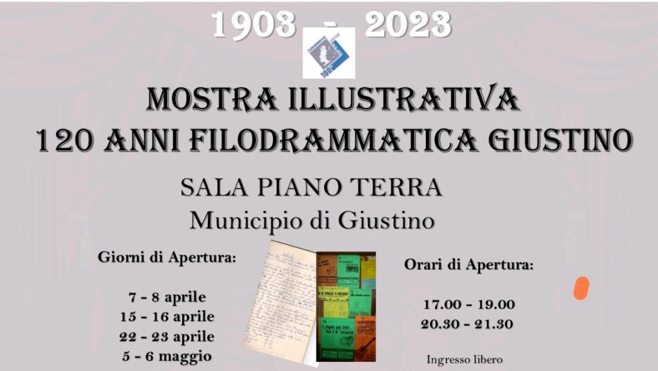 Mostra illustrativa 120 anni Filodrammatica Giustino