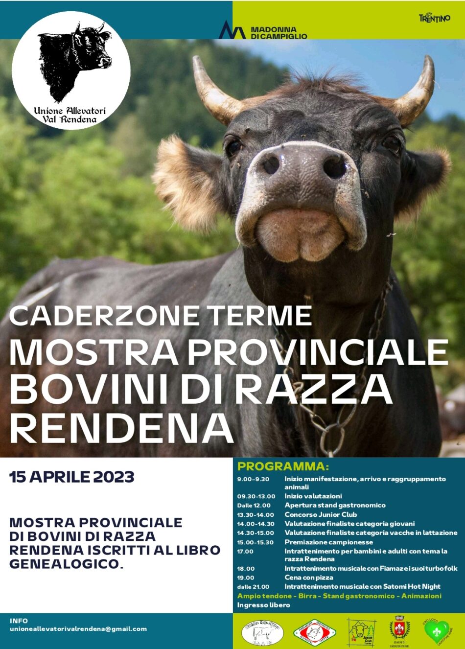 Mostra Provinciale Bovini di razza Rendena – Caderzone Terme 15 aprile 2023
