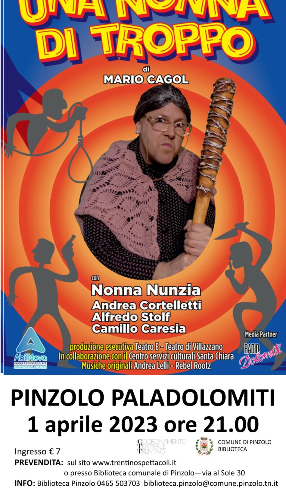 1 aprile al Paladolomiti: “Una nonna di troppo” di Mario Cagol