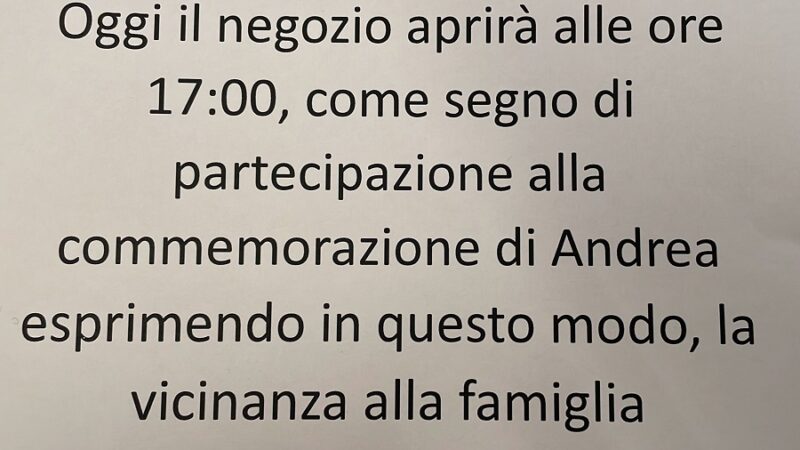 Anche a Pinzolo si partecipa al lutto che ha colpito la famiglia di Andrea Papi