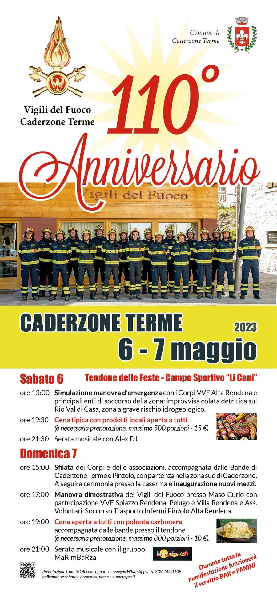 6-7 maggio – 110° Anniversario Vigili del Fuoco Caderzone Terme