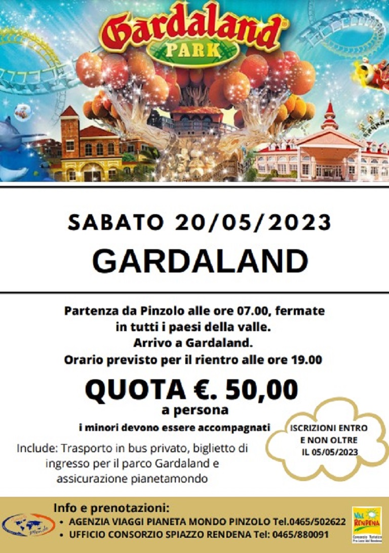 Sabato 20 maggio: Gita a Gardaland