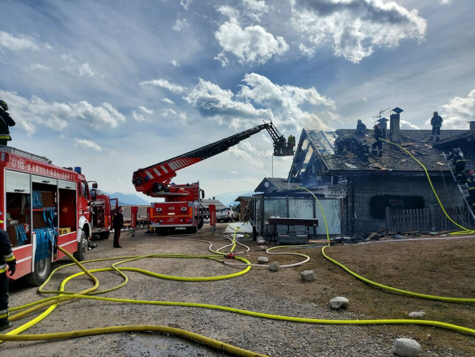 L'intervento dei Vigili del fuoco