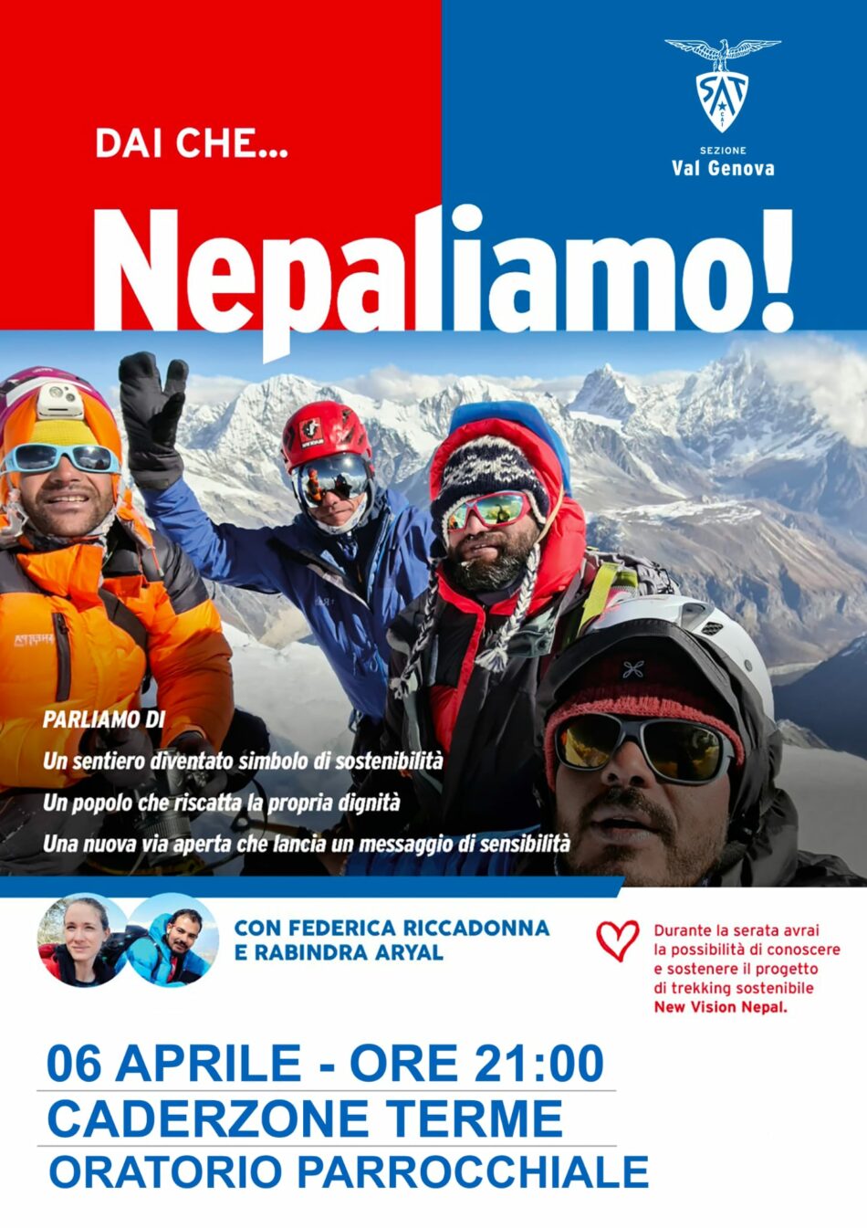 Caderzone Terme 6 aprile: dai che… Nepaliamo