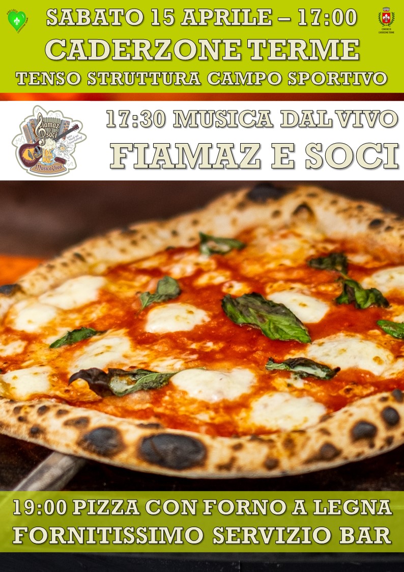 Caderzone Terme 15 aprile: Pizza e tanta musica al capannone dalle 17:00