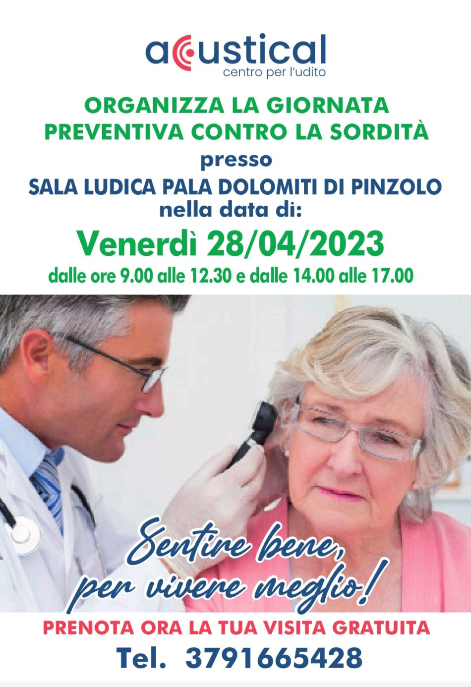 28 aprile: Giornata preventiva contro la sordità