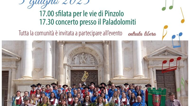 Sabato 3 giugno Paladolomiti: “Paesi in Musica” Concerto delle bande di Paganica e Pinzolo