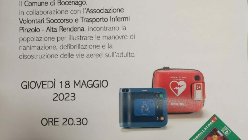 Bocenago 18 maggio: Serata informativa con il Servizio Trasporto Infermi
