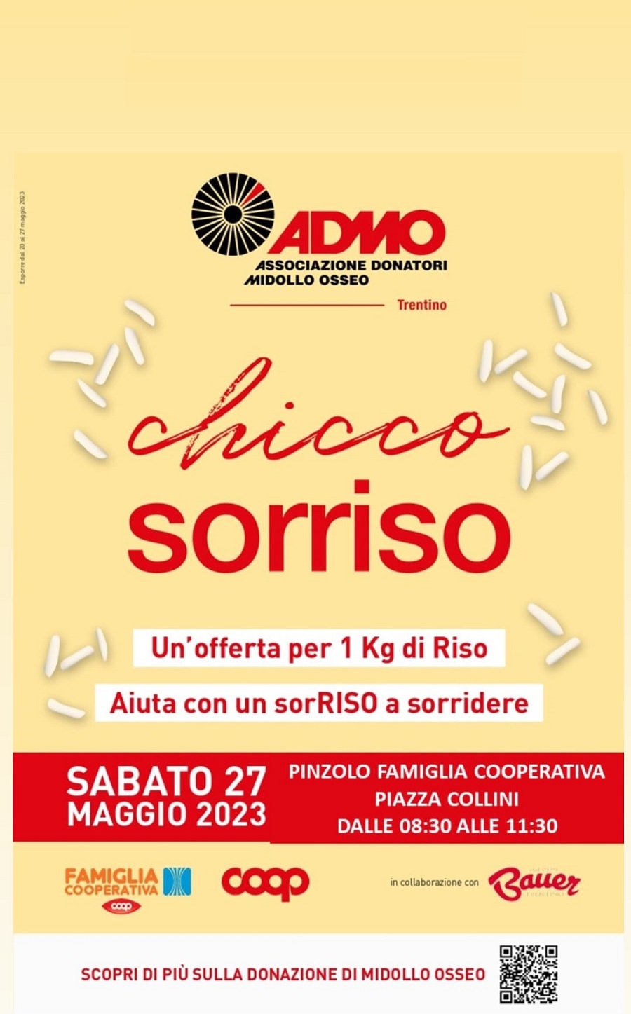 “Chicco Sorriso” – Sabato 27 maggio in piazza Collini