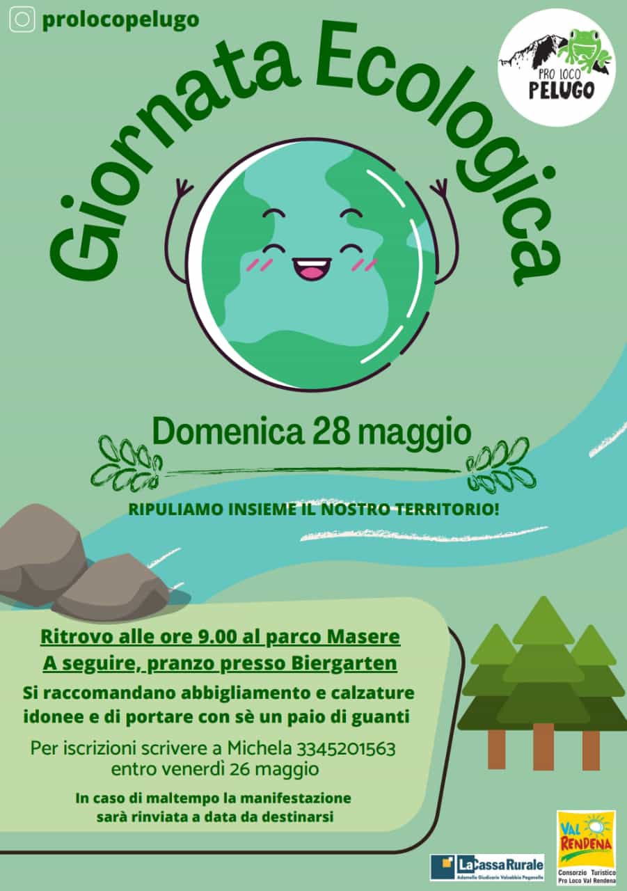 Domenica 28 maggio – Giornata Ecologica a Pelugo