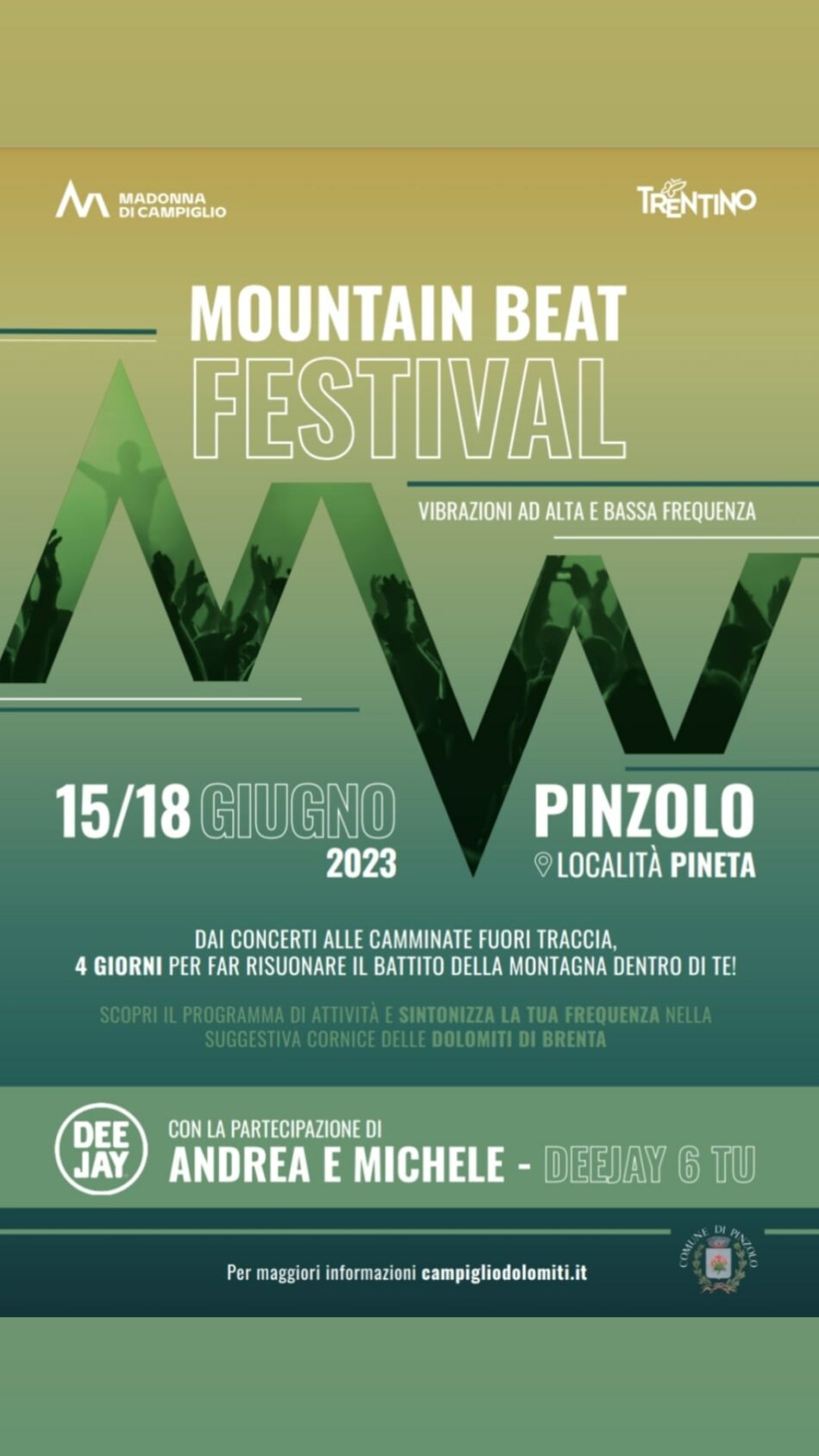 Pinzolo 15/18 giugno: Con il “Mountain Beat Festival” parte alla grande l’estate di Madonna di Campiglio
