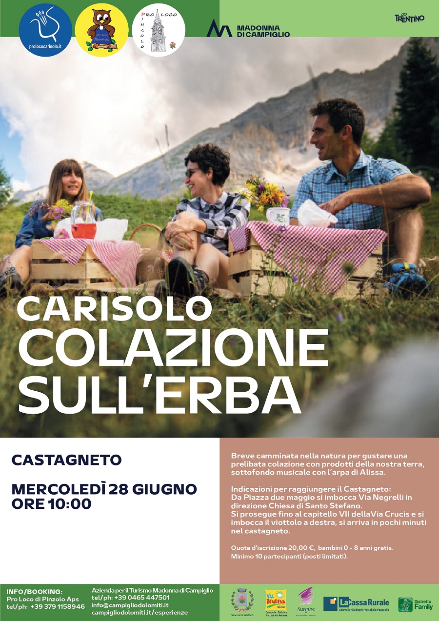 28 giugno: Colazione sull’erba in località Castagneto a Carisolo