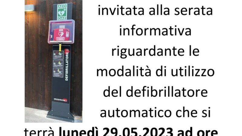 PORTE DI RENDENA – Serata sul defibrillatore