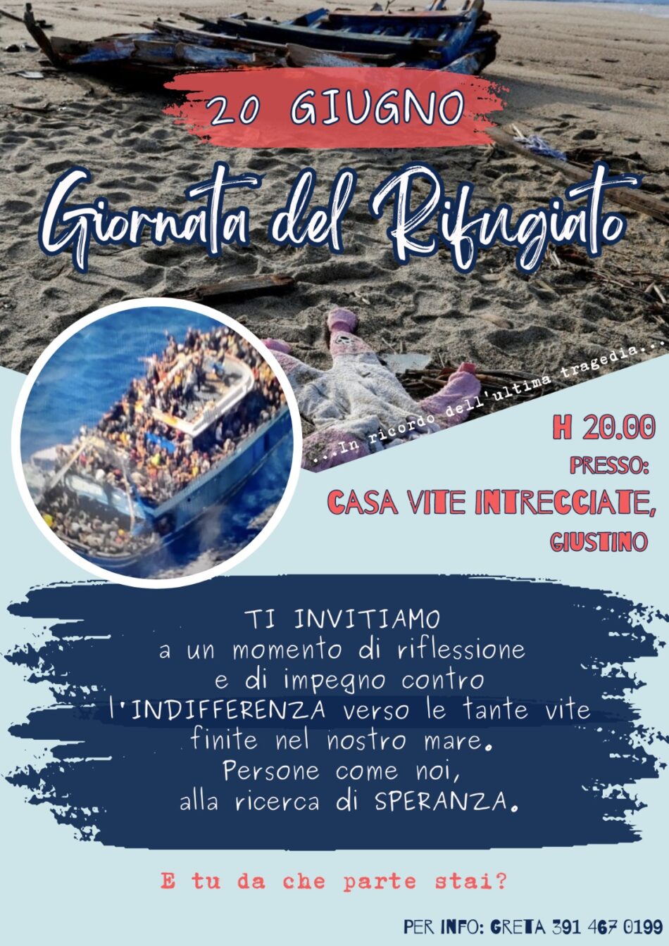 Giustino 20 giugno: Giornata del Rifugiato