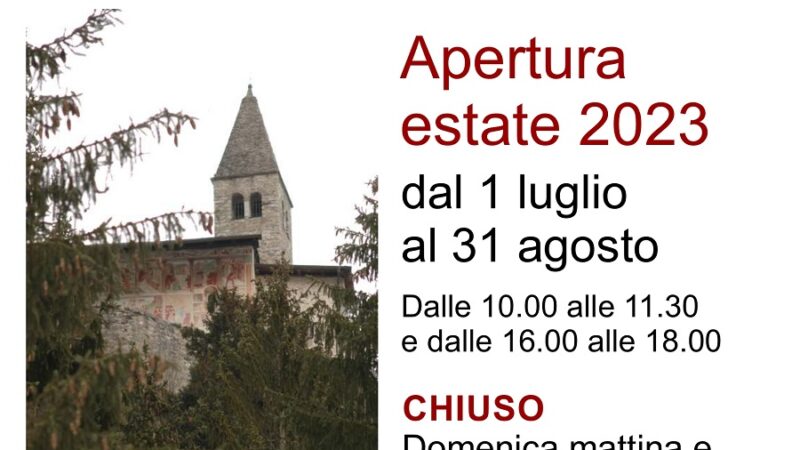 Chiesa di Santo Stefano: Apertura dal 1 luglio al 31 agosto