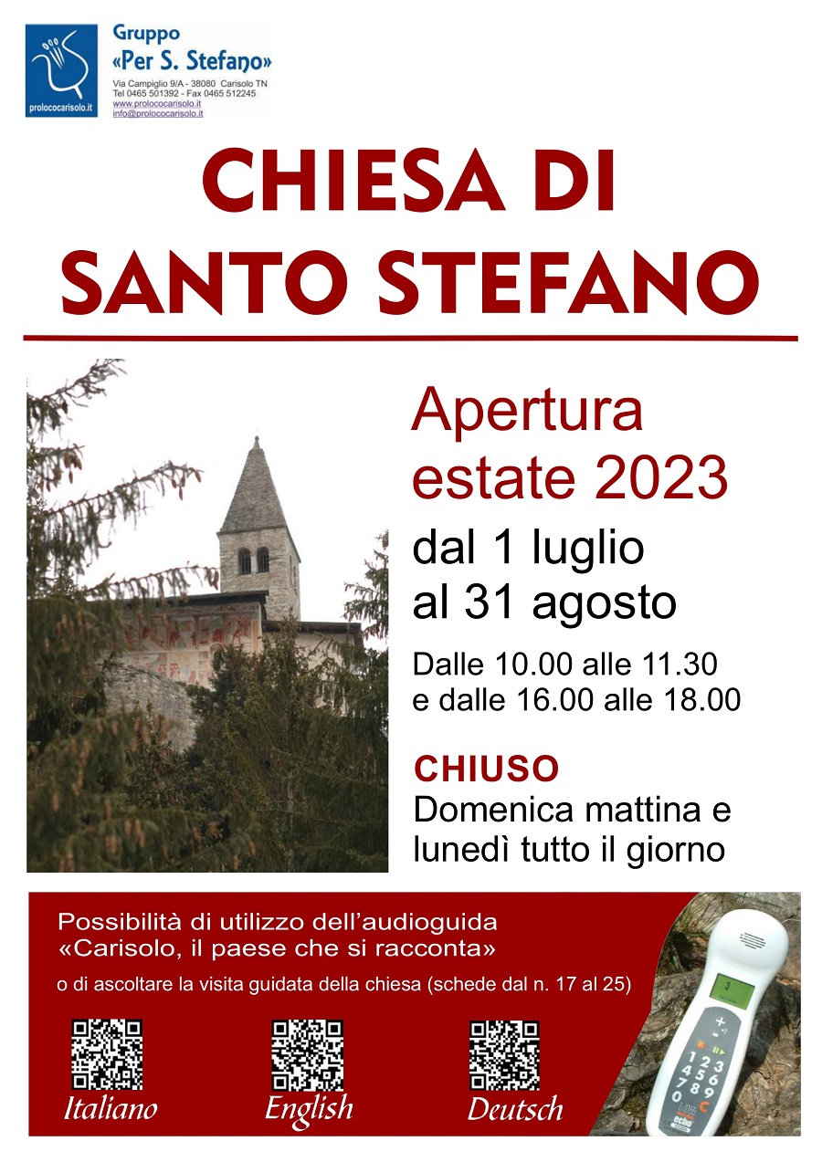 Chiesa di Santo Stefano: Apertura dal 1 luglio al 31 agosto