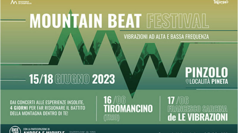 A Pinzolo il parco Pineta incanta per il “Mountain Beat Festival”: domani sera concerto dei “Tiromancino” (trio), sabato sera performance acustica di Francesco Sarcina de “Le Vibrazioni”