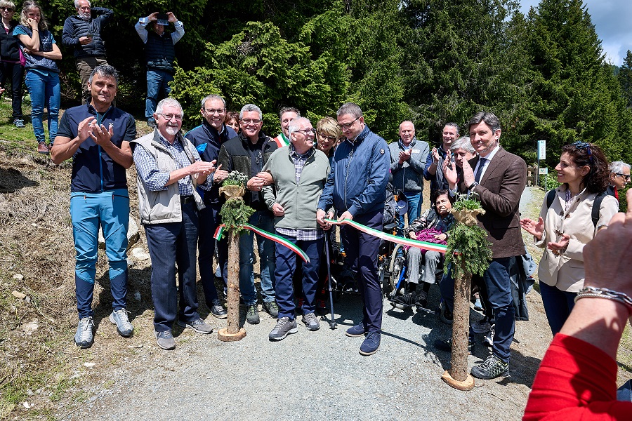 Sentiero B06 Patascoss-lago di Nambino: inaugurato a Madonna di Campiglio il primo sentiero accessibile della località