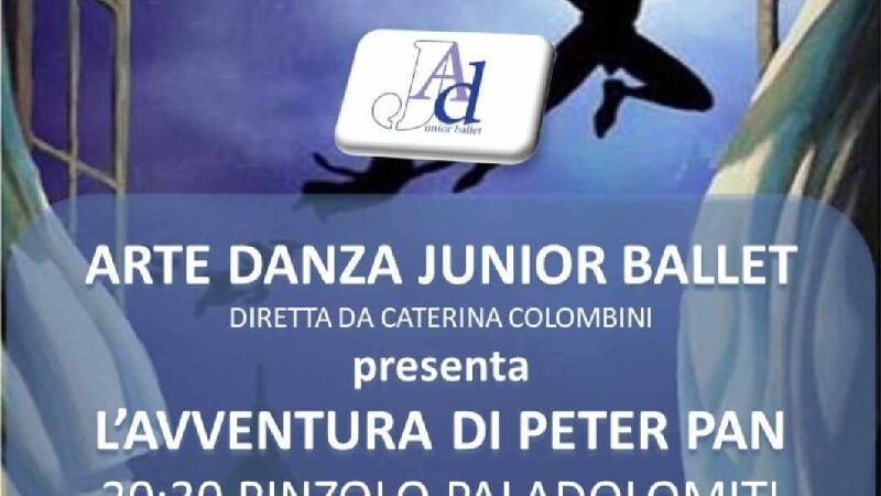 Paladolomiti Sabato 15 luglio ore 20.30 – “L’avventura di Peter Pan” commedia musicale