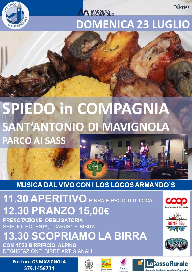 Sant’Antonio di Mavignola Domenica 23 luglio – Spiedo in compagnia