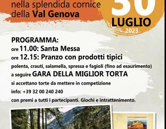 Domenica 30 luglio – Festa Malga Genova