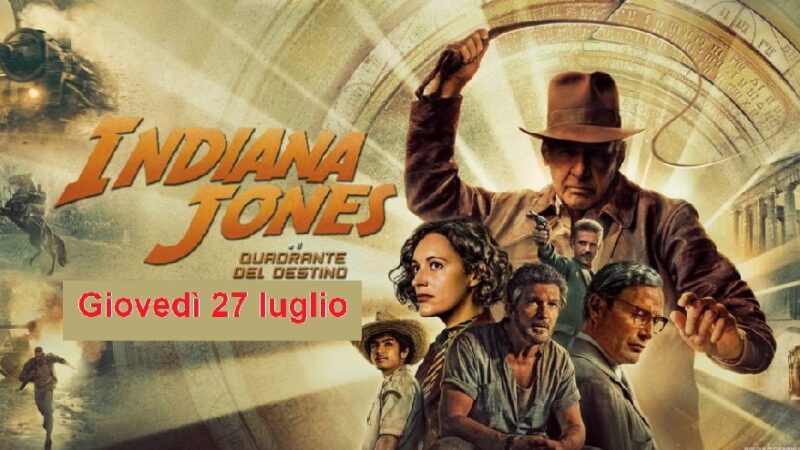 Cinema a Pinzolo – Domenica 13 agosto ore 21: INDIANA JONES e il quadrante del destino al Paladolomiti