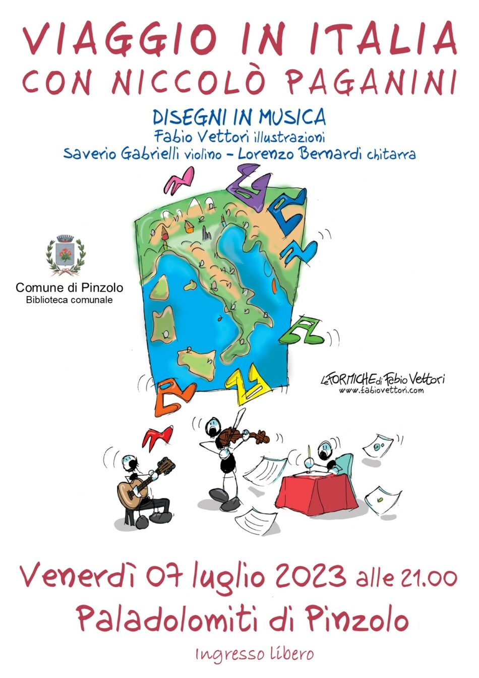 Paladolomiti Pinzolo Venerdì 7 luglio ore 21: Viaggio in Italia con Niccolò Paganini