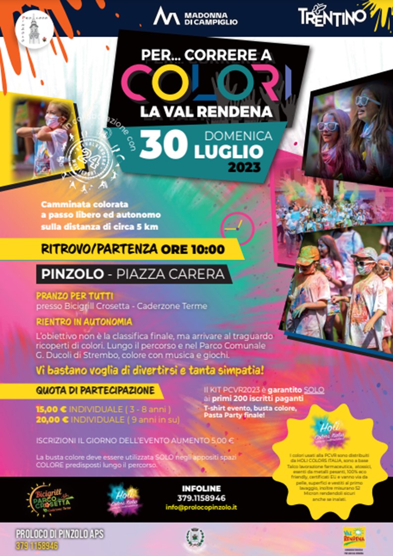 Domenica 30 luglio ore 10 – Per… CORRERE a colori la VAL RENDENA