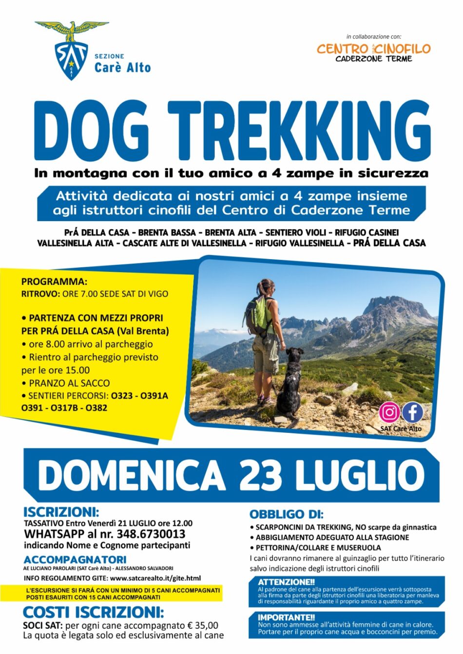 Dog trekking. In montagna con il tuo amico a 4 zampe in sicurezza