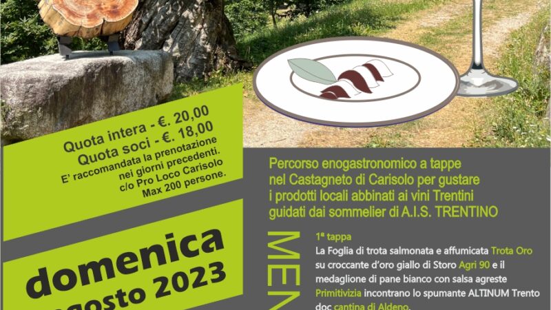Carisolo: “UN BOSCO DI DELIZIE” Domenica 6 agosto