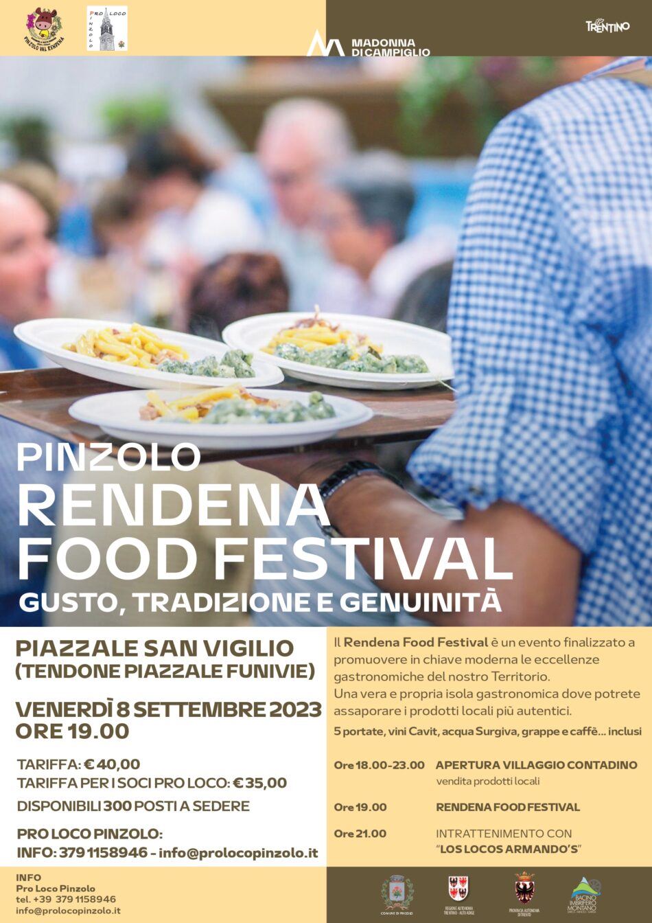 Pinzolo – “Rendena Food Festival” venerdì 8 settembre