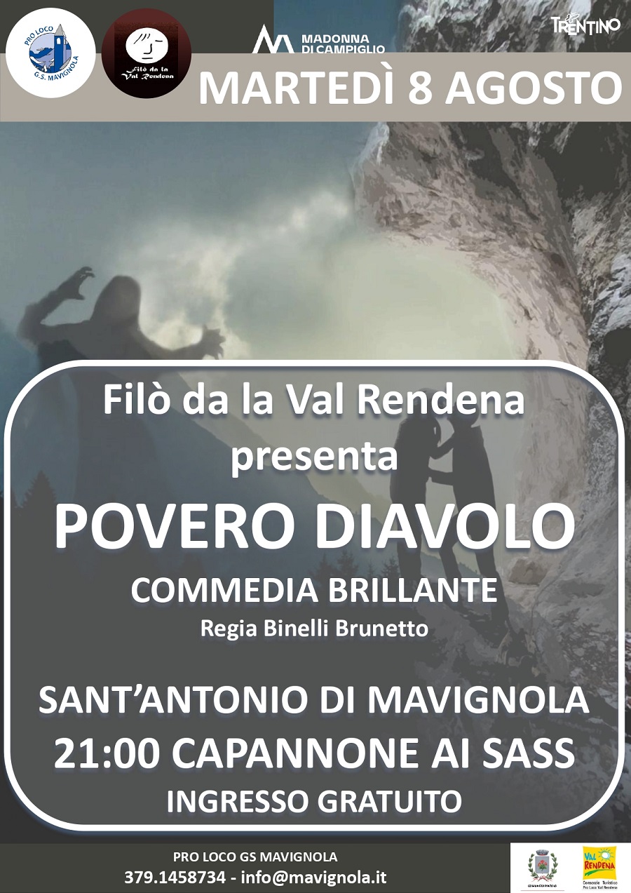 Mavignola Martedì 8 agosto ore 21 – Commedia brillante “Povero Diavolo”