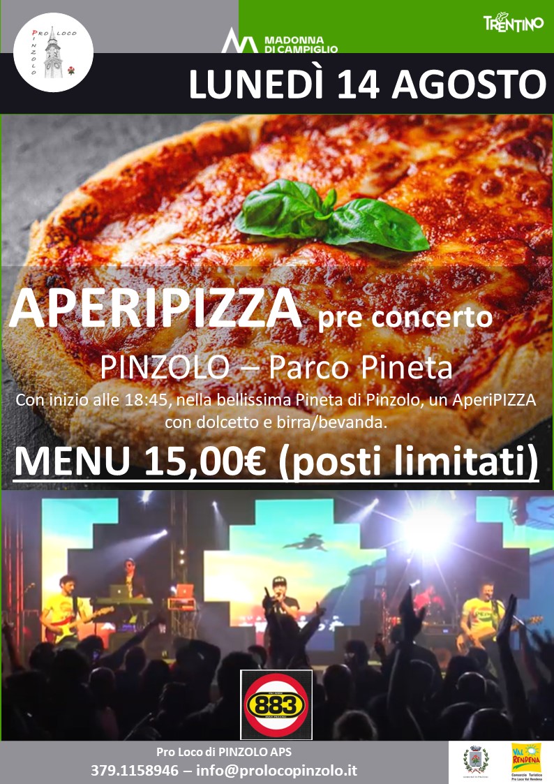 Lunedì 14 agosto – Aperipizza pre-concerto in Pineta
