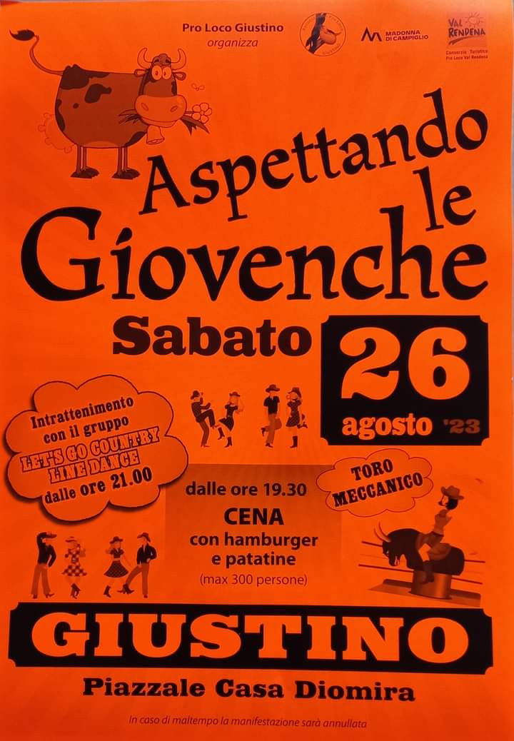 Giustino 26 agosto – “Aspettando le Giovenche”