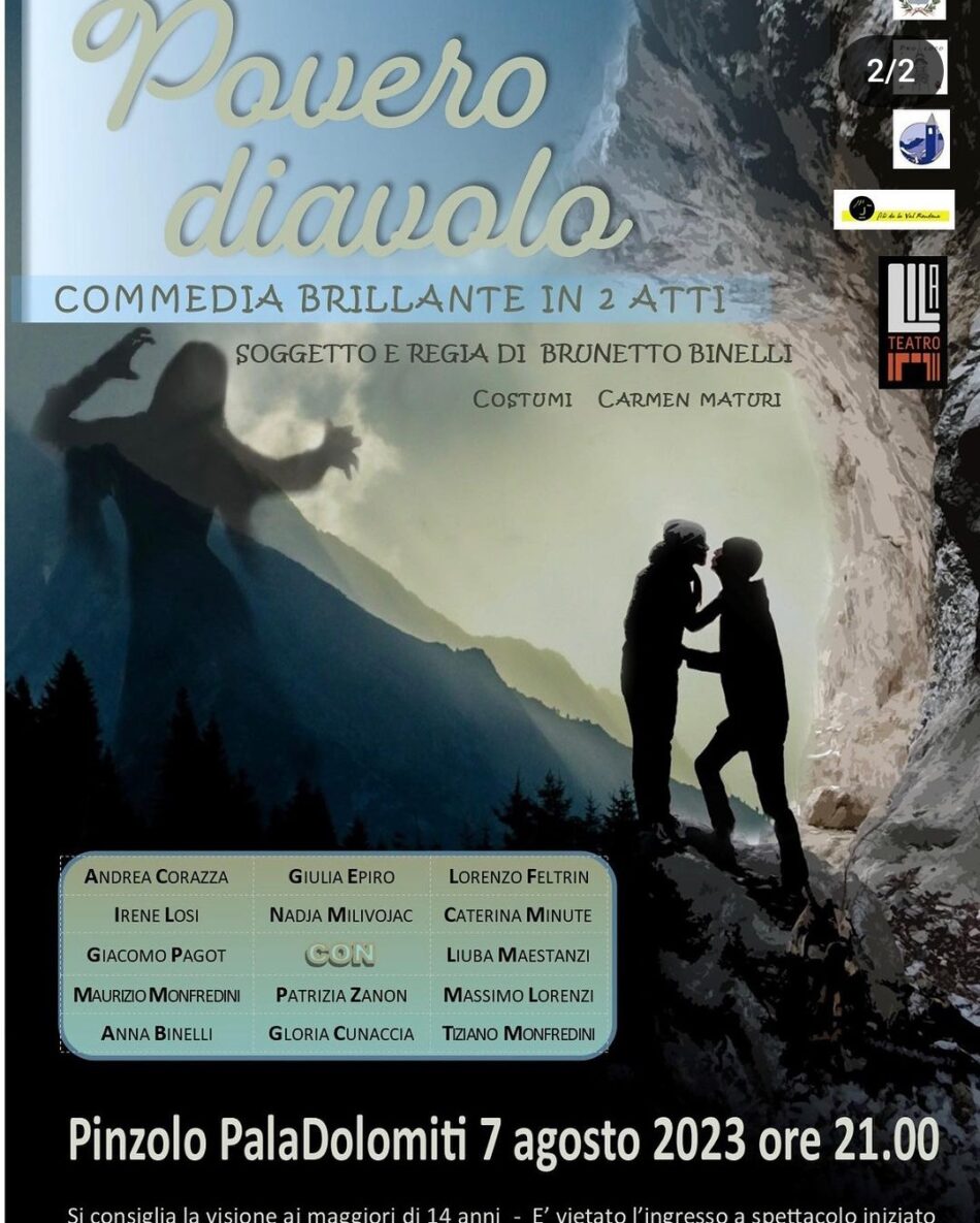 Paladolomiti Lunedi 7 agosto ore 21 – “Povero diavolo” Spettacolo teatrale