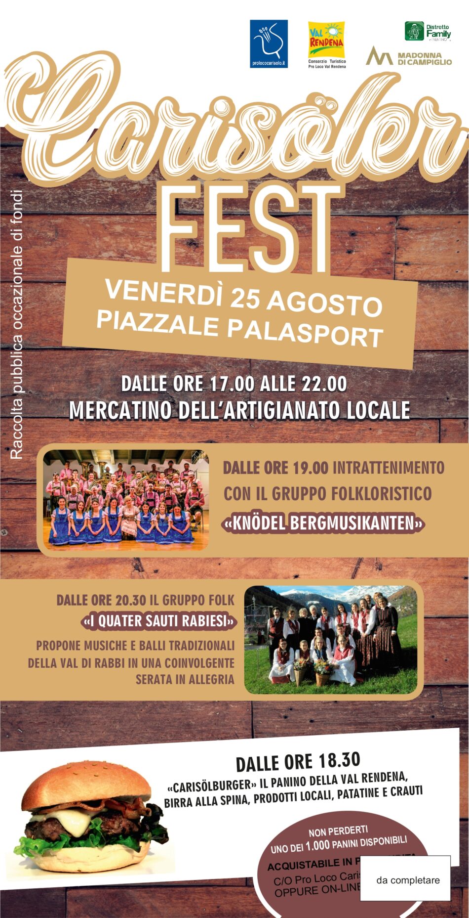 Carisoler fest Venerdì 25 agosto
