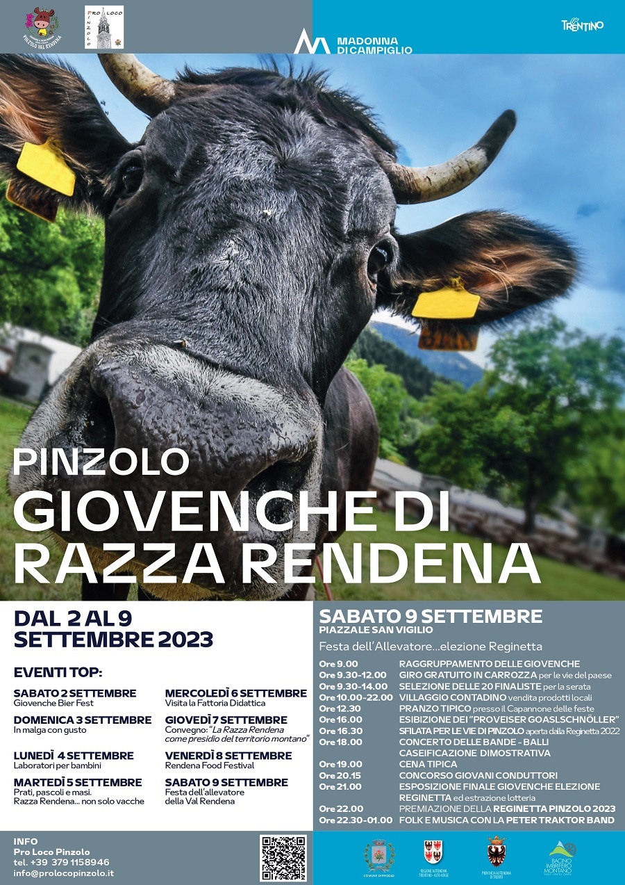 Pinzolo dal 2 al 9 settembre “Giovenche di razza Rendena. Sfilata e… dintorni”