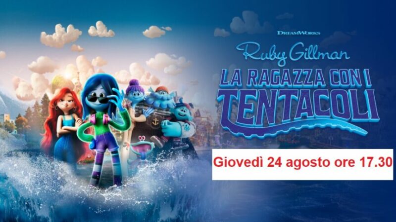 Cinema a Pinzolo Giovedì 24 agosto ore 17.30 – “RUBY GILLMANN La ragazza con i tentacoli” al Paladolomiti