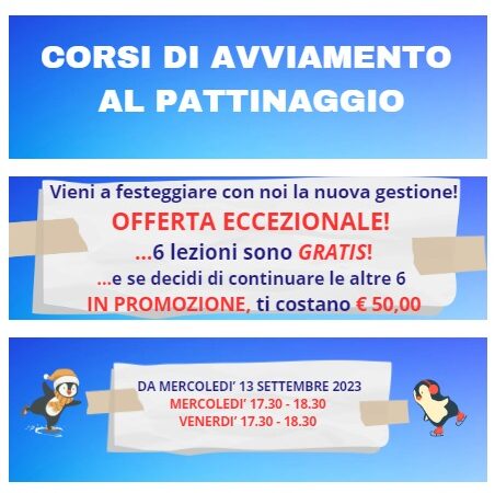 Corsi di avviamento al Pattinaggio