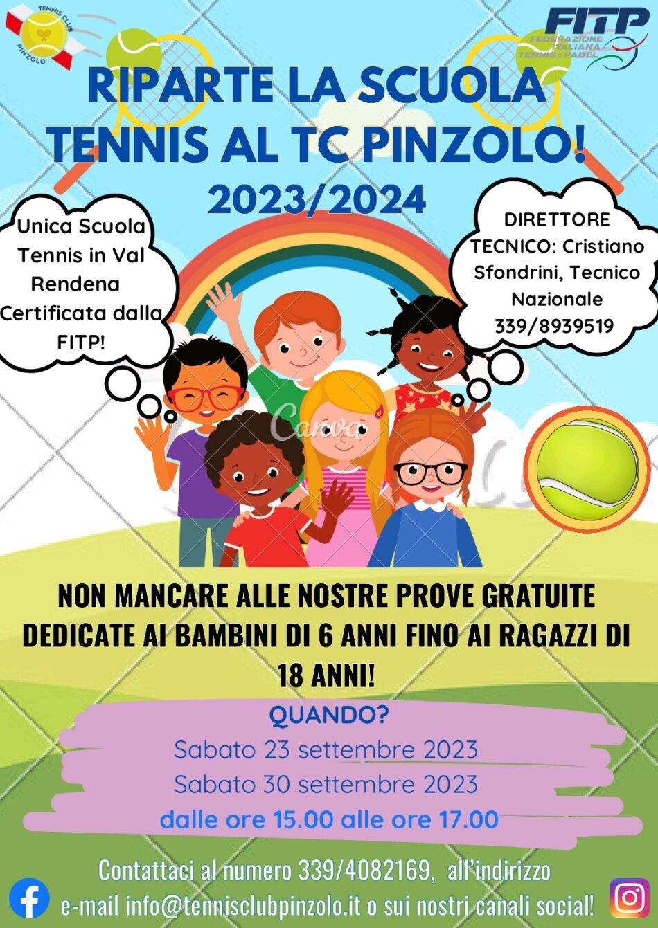 Riparte la scuola di tennis al TC Pinzolo