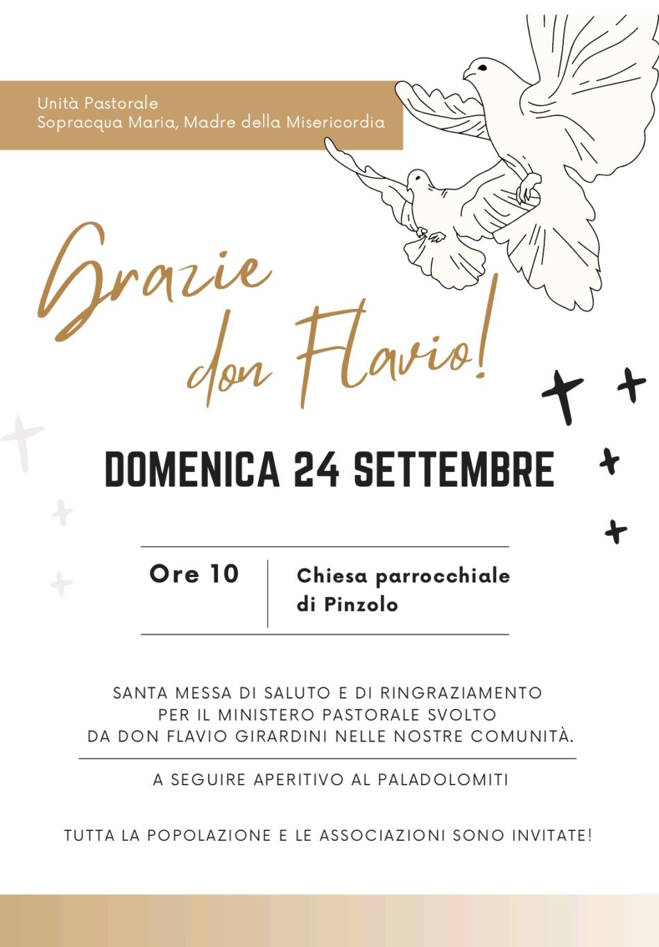 Domenica 24 settembre: Grazie don Flavio!