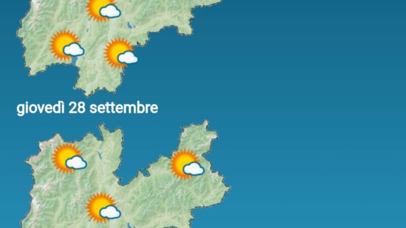 Torna il bel tempo, con temperature in ascesa, fino al prossimo fine settimana