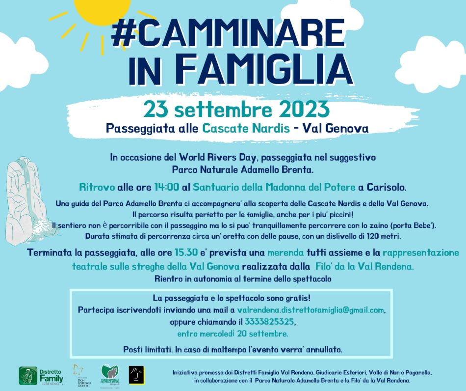 Iniziativa “Camminare in Famiglia” – 23 settembre