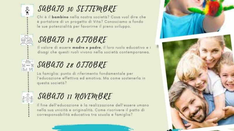 Seminario formativo “EDUCARE AD ESSERE”  rivolto a genitori, educatori ed insegnanti